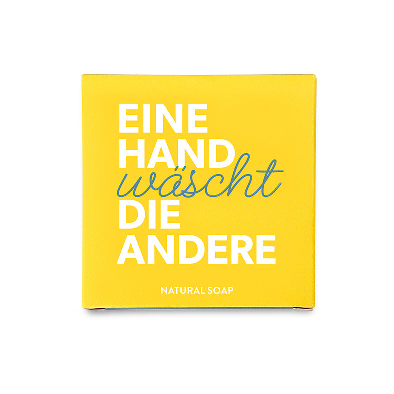 Geschenk-Seife "Eine Hand wäscht die andere"als kleine Aufmerksamkeit