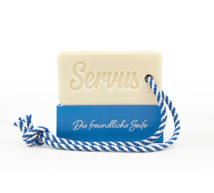 das perfekte München Souvenir ist eine Servus Seife mit Kordel
